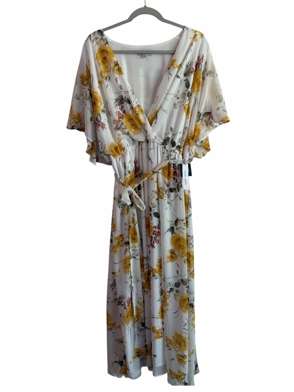 NWT Sandra Darren Summer Wedding Guest Floral Gown Special Occasion Size 3X FLAW